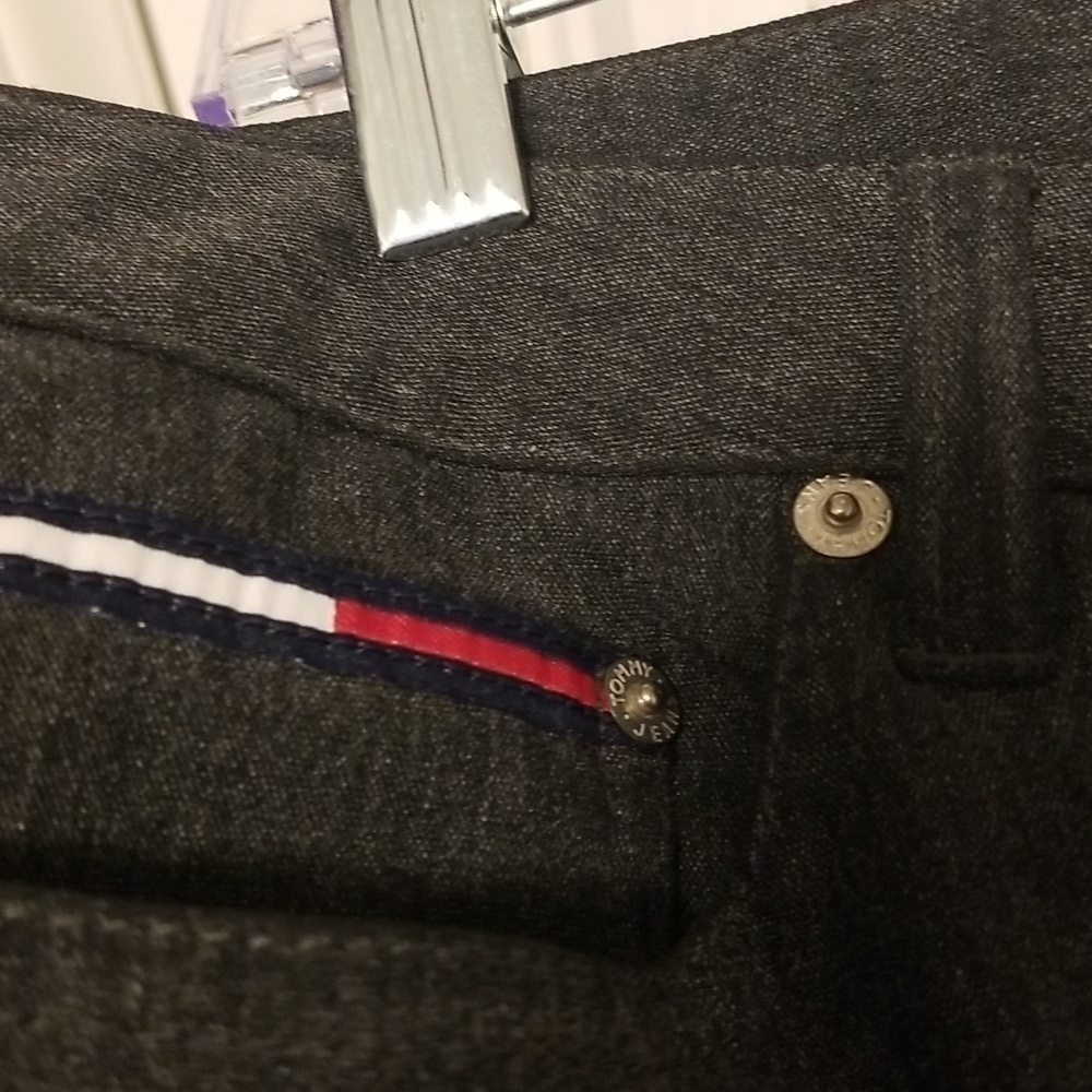 Tommy Jeans Tommy Hilfiger Womens Trousers Charcoal Size 11 Office - Picture 7 of 9
